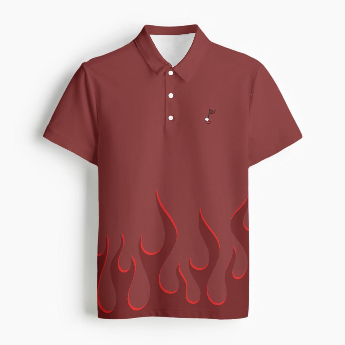 All-Over Print Men's Polo Collar Jersey
