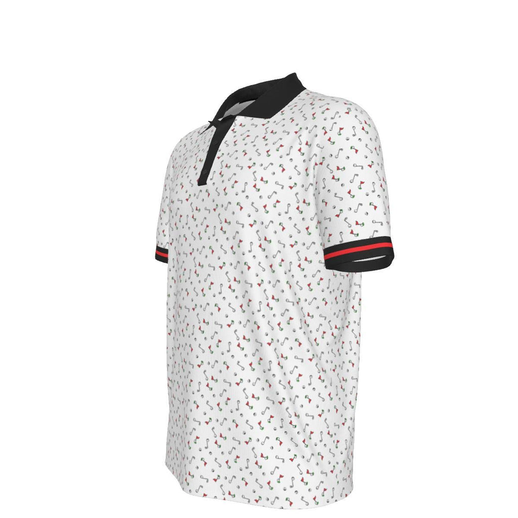 Noteworthy Golf Logo Pattern - Men's Polo Collar Jersey