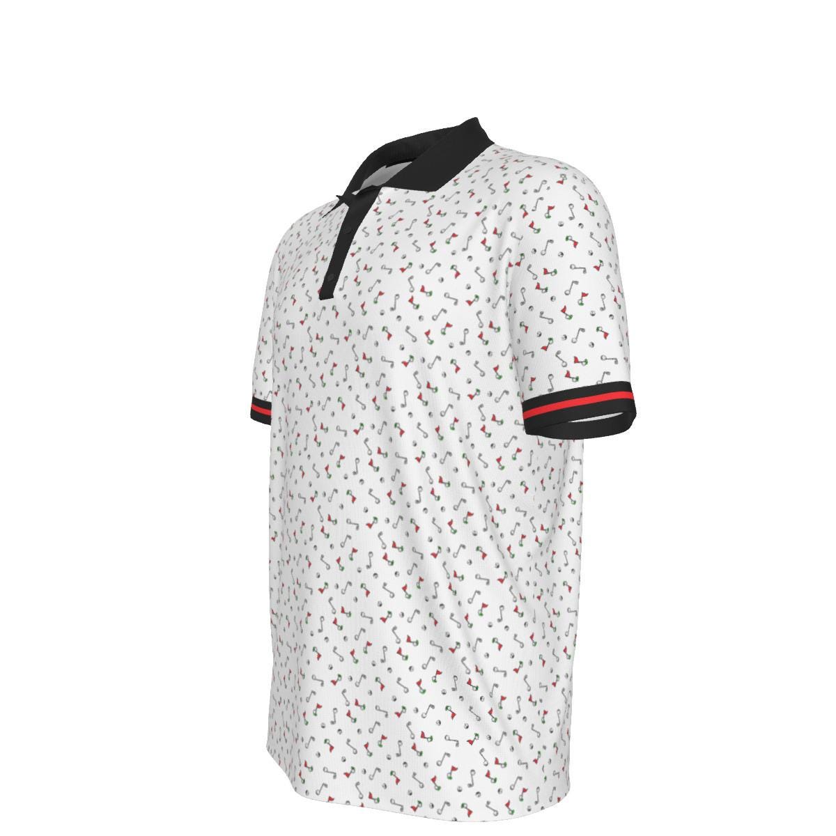 Noteworthy Golf Logo Pattern - Men's Polo Collar Jersey