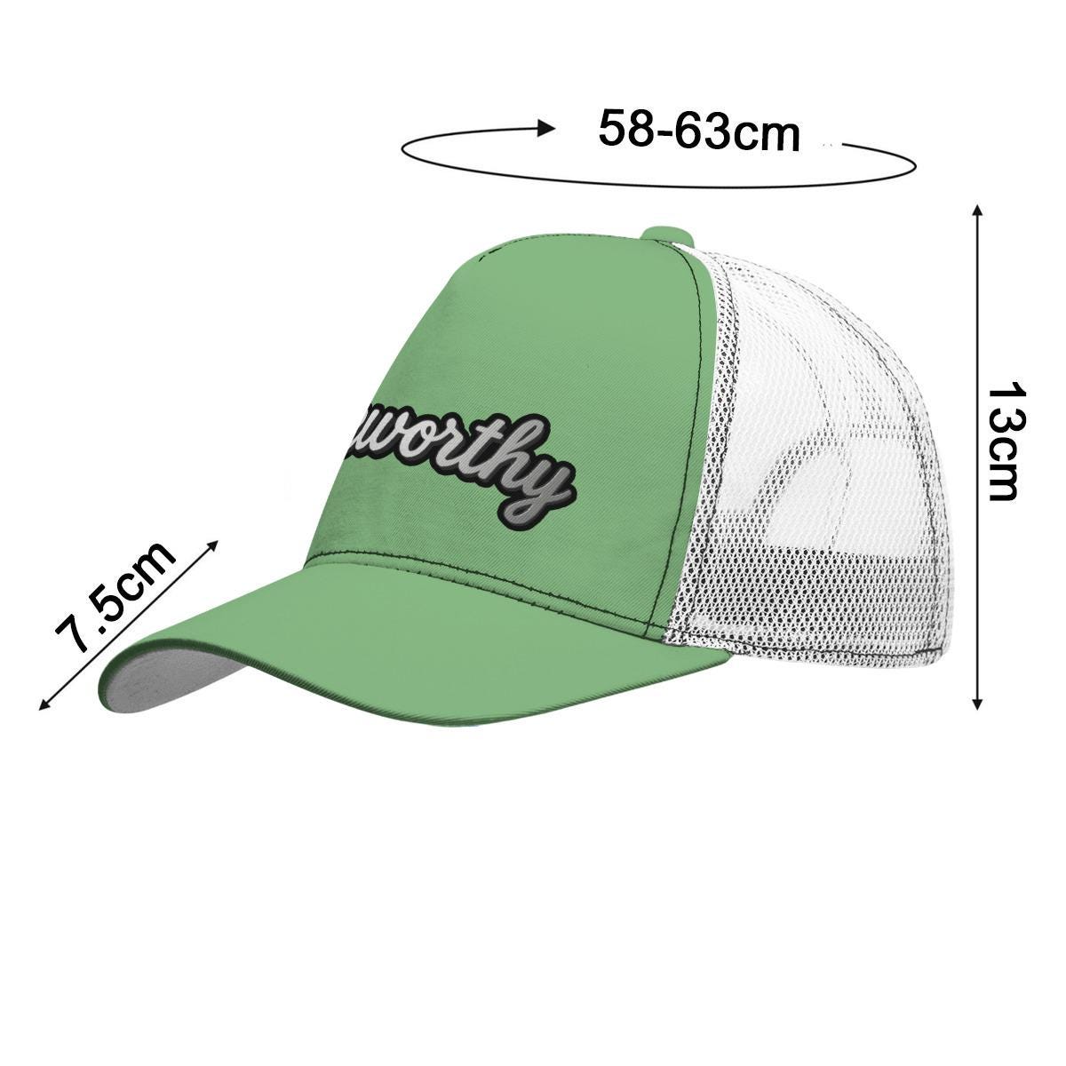 All-Over Print Black Buckle Peaked Mesh Cap With Box