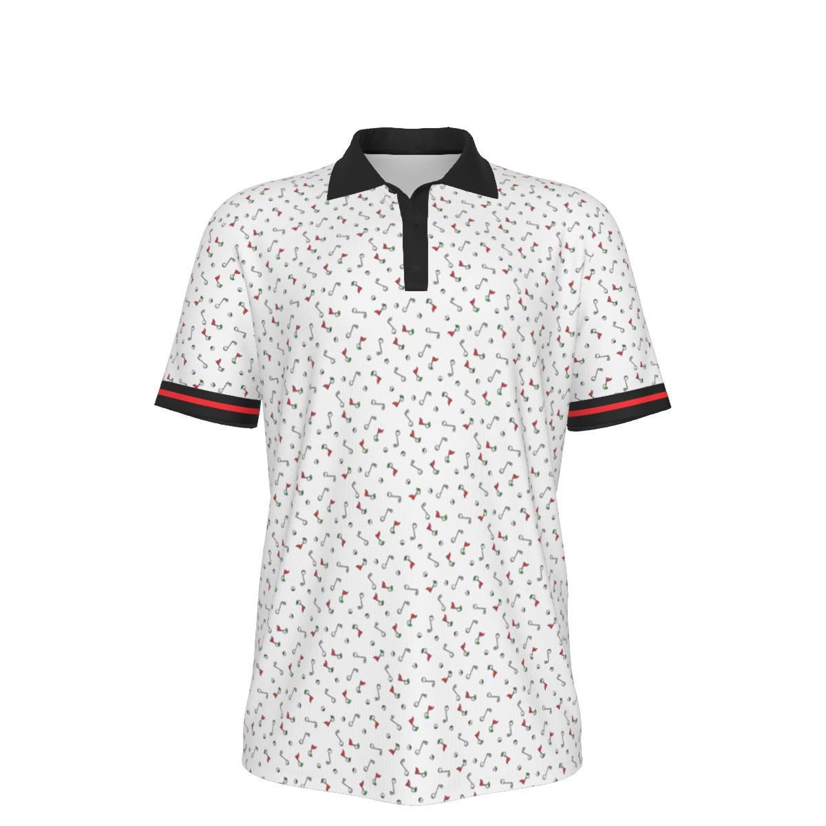 Noteworthy Golf Logo Pattern - Men's Polo Collar Jersey