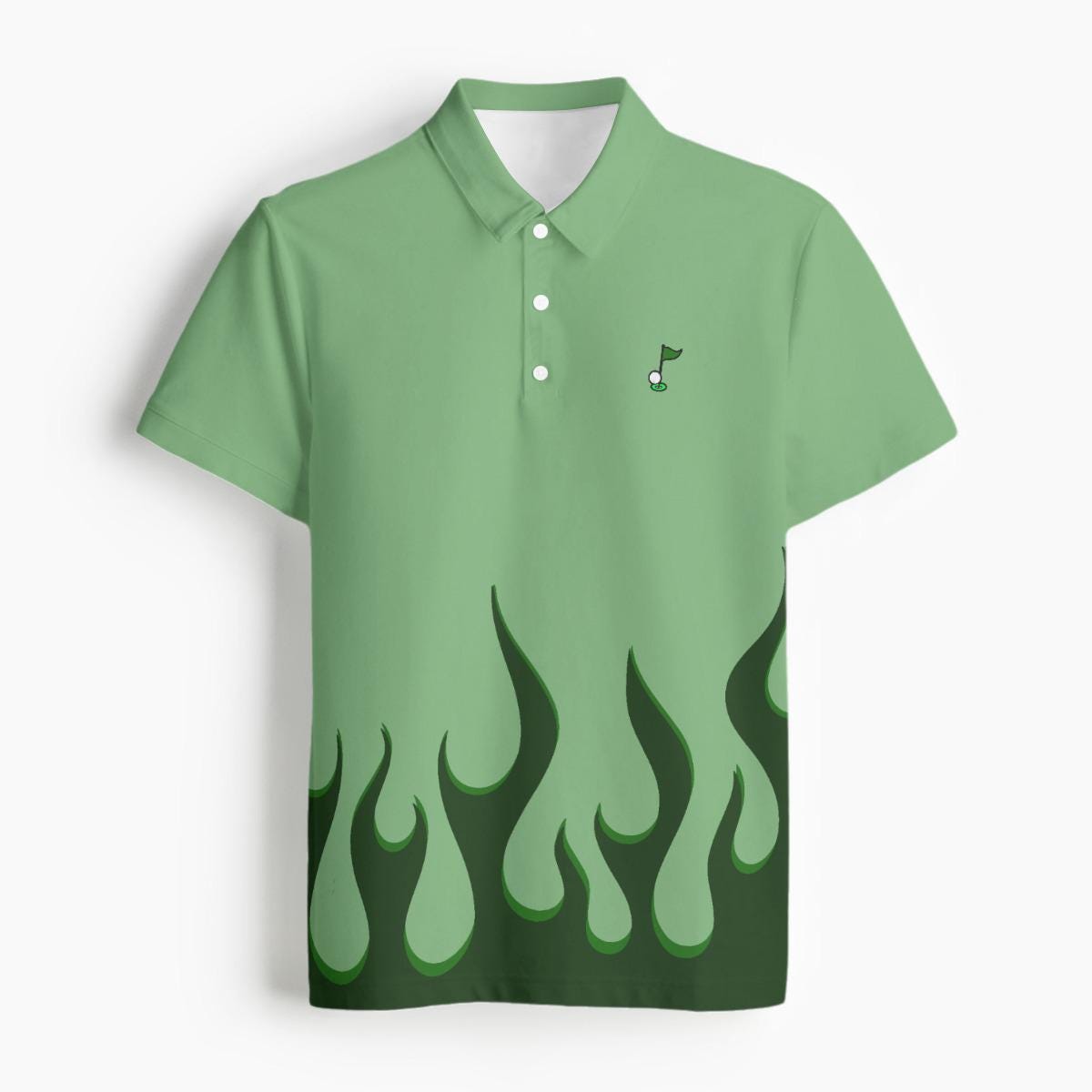 All-Over Print Men's Polo Collar Jersey