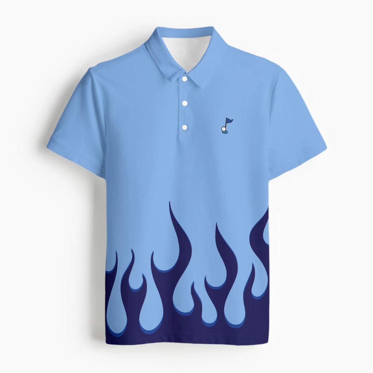 All-Over Print Men's Polo Collar Jersey
