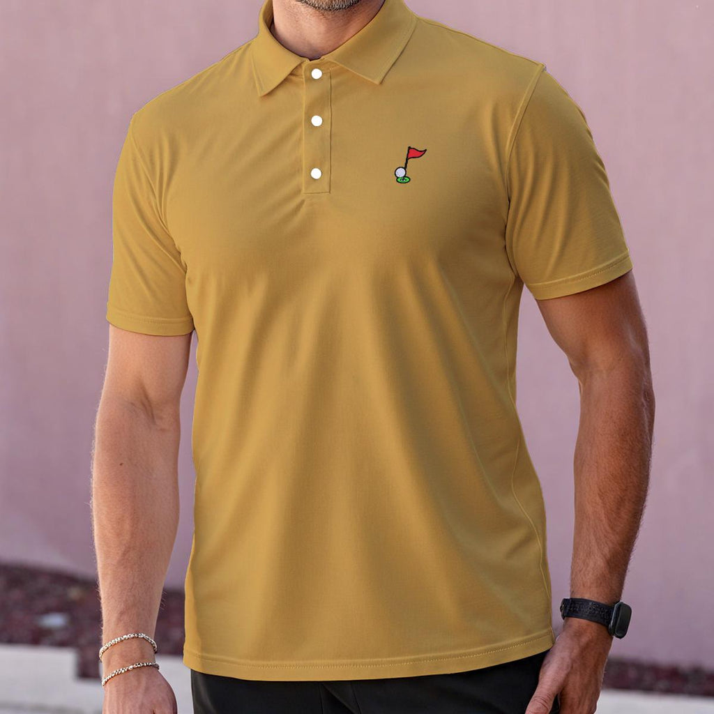 Gold Noteworthy Golf Polo
