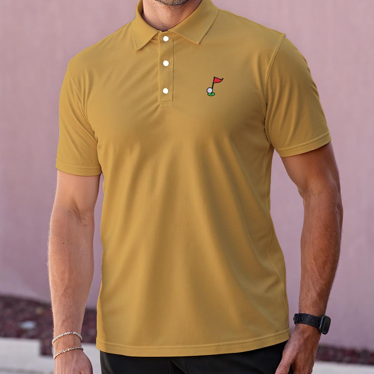 Gold Noteworthy Golf Polo